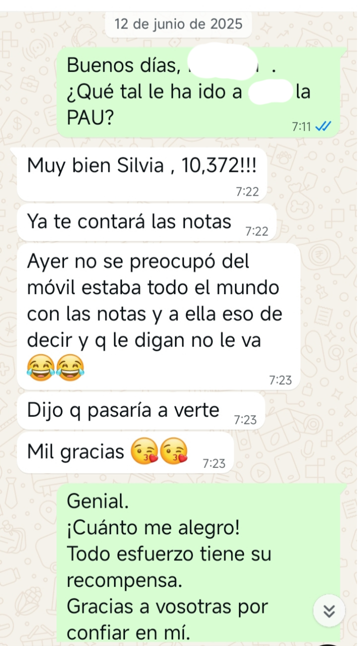 Madre alumno PAU