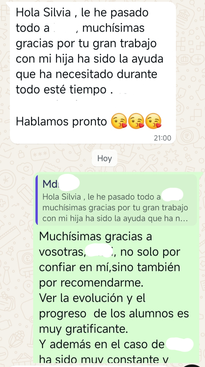 Madre alumna PAU