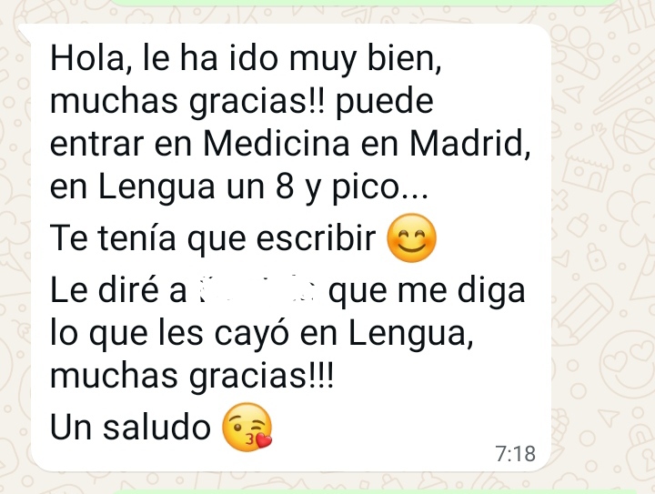 Madre alumno PAU